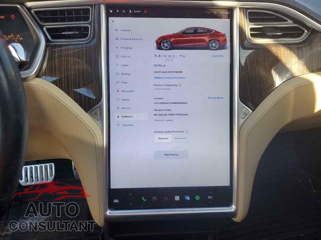 TESLA MODEL S 2013 - 5YJSA1CN7DFP28165