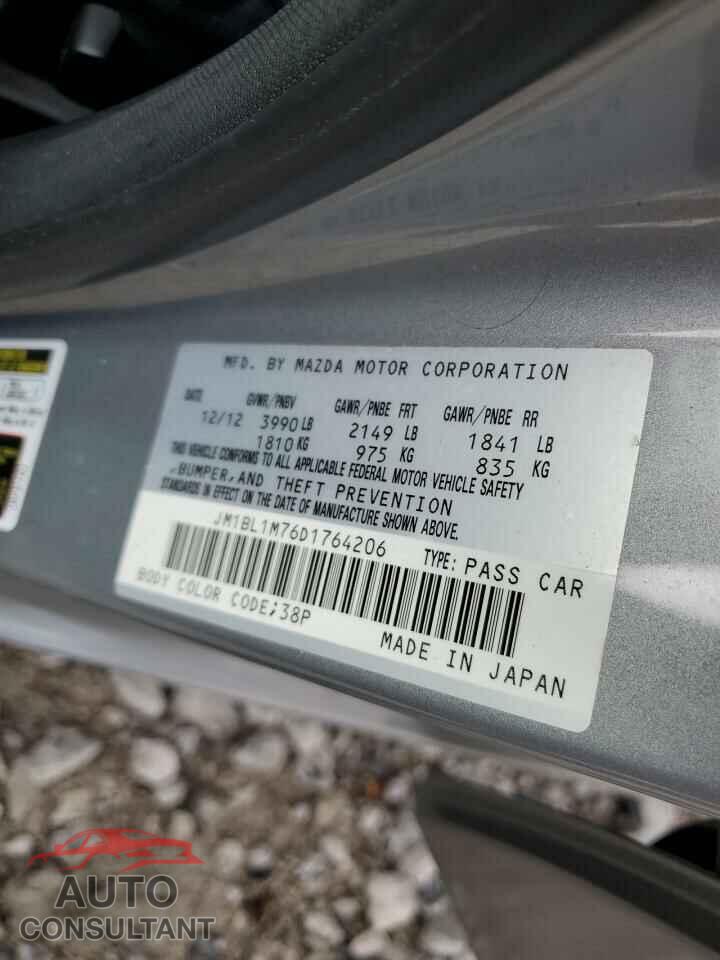 MAZDA 3 2013 - JM1BL1M76D1764206