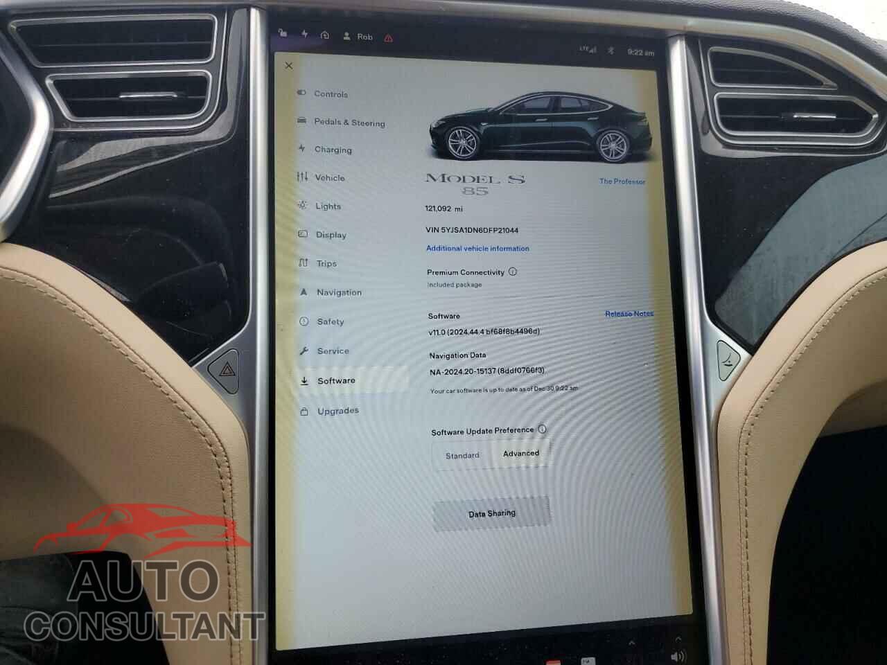 TESLA MODEL S 2013 - 5YJSA1DN6DFP21044