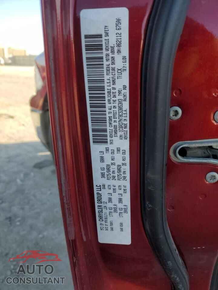 DODGE RAM 1500 2012 - 1C6RD7NT8CS305303