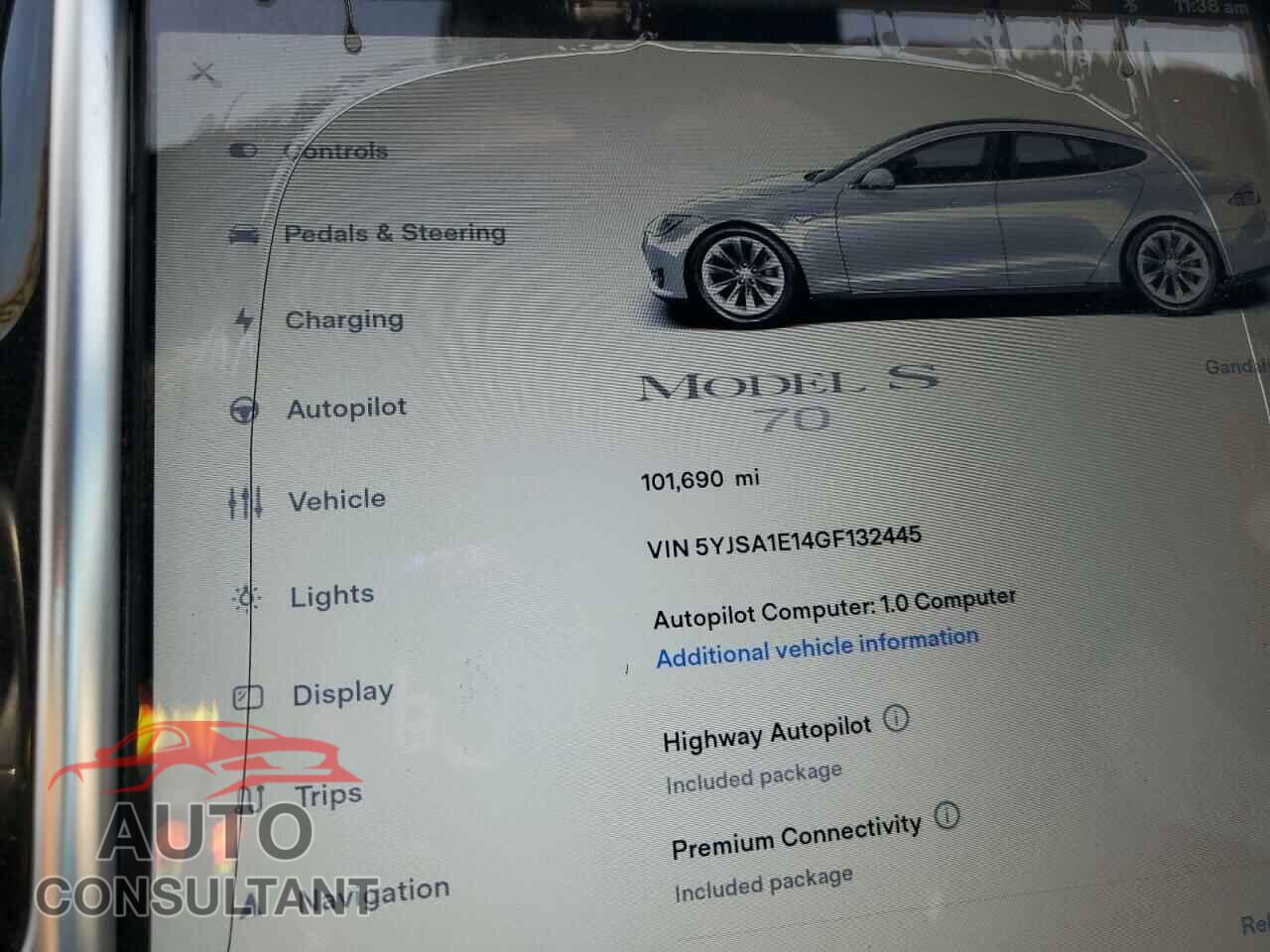 TESLA MODEL S 2016 - 5YJSA1E14GF132445