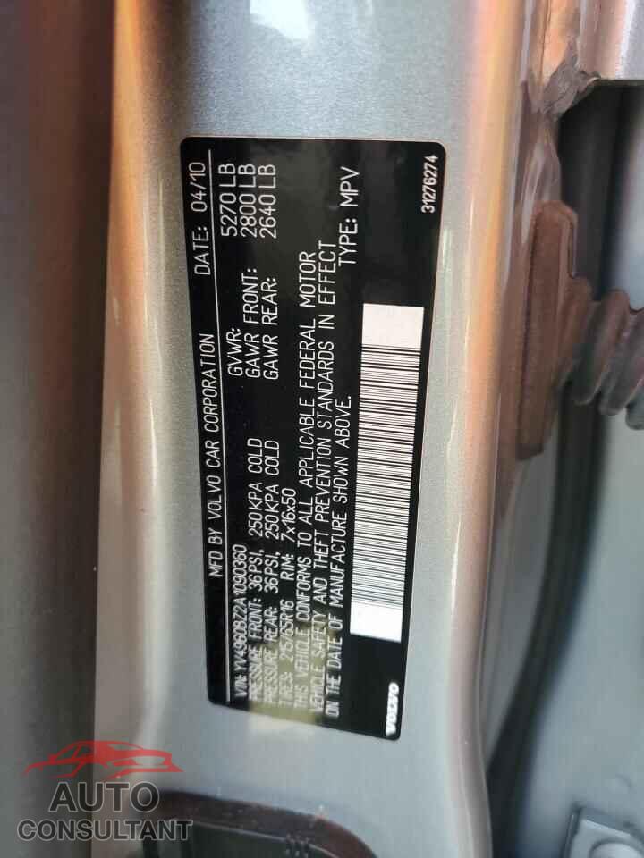 VOLVO XC70 2010 - YV4960BZ2A1090360