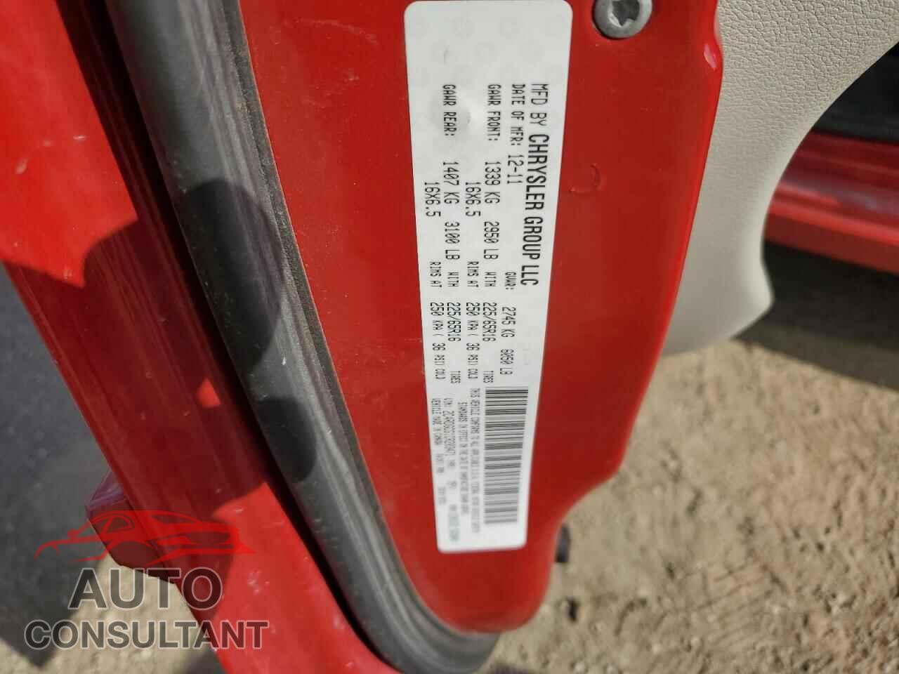 DODGE CARAVAN 2012 - 2C4RDGCG1CR203471
