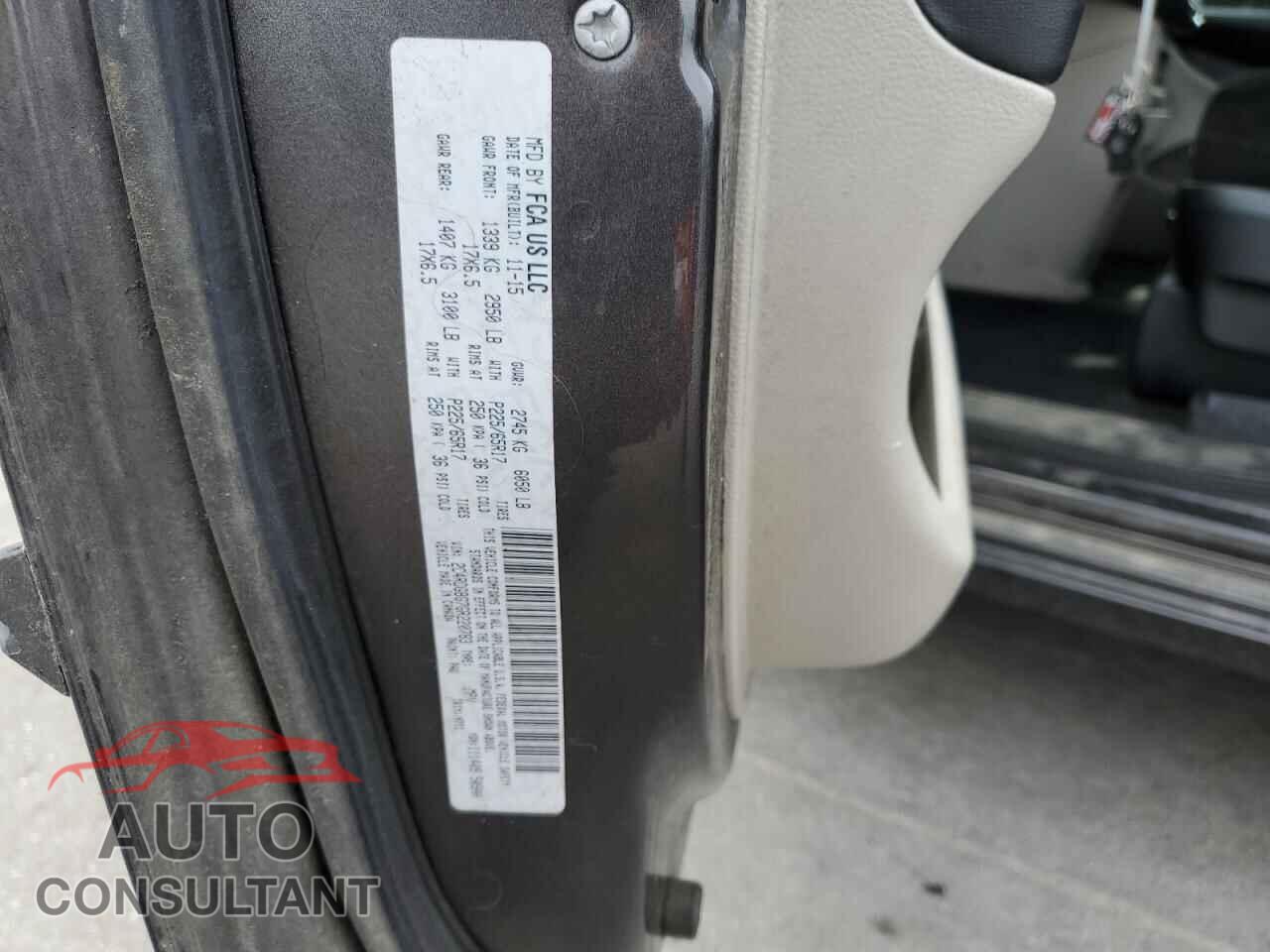 DODGE CARAVAN 2016 - 2C4RDGBG7GR220783