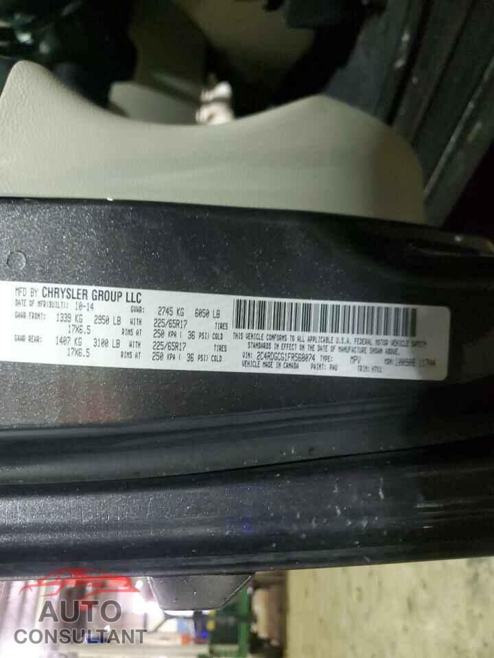 DODGE CARAVAN 2015 - 2C4RDGCG1FR568074