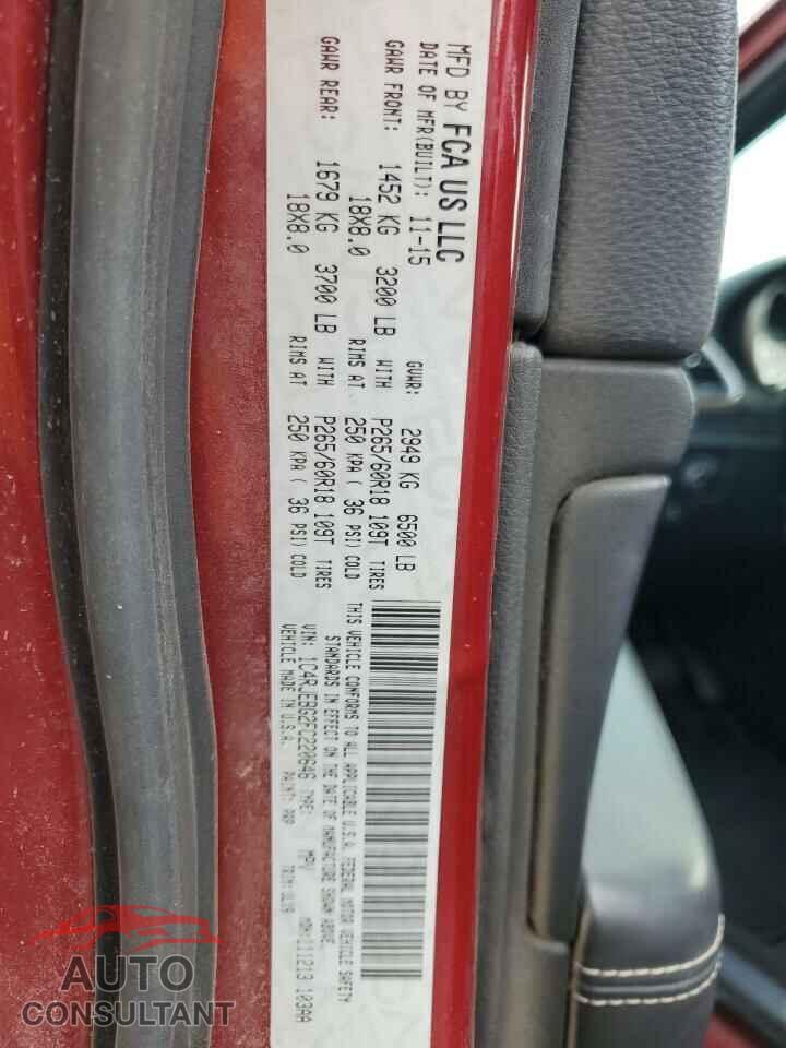 JEEP GRAND CHER 2015 - 1C4RJEBG2FC220646