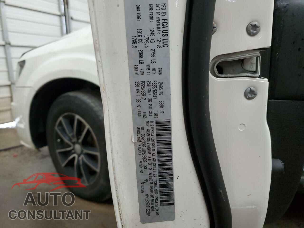 DODGE JOURNEY 2017 - 3C4PDCAB1HT573637