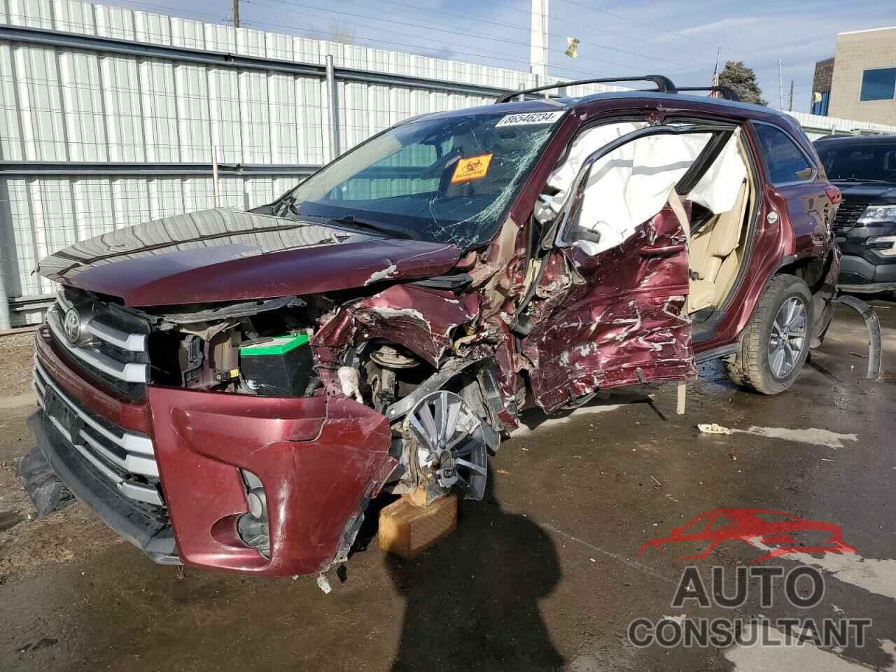 TOYOTA HIGHLANDER 2017 - 5TDJZRFH5HS466270