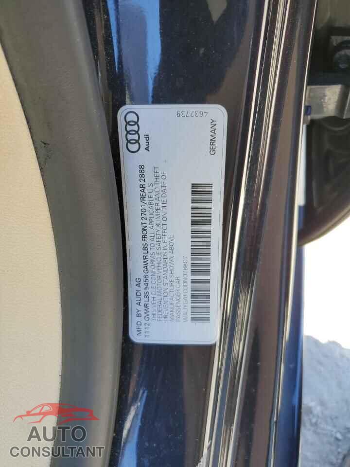 AUDI A7 2013 - WAUYGAFC0DN078807