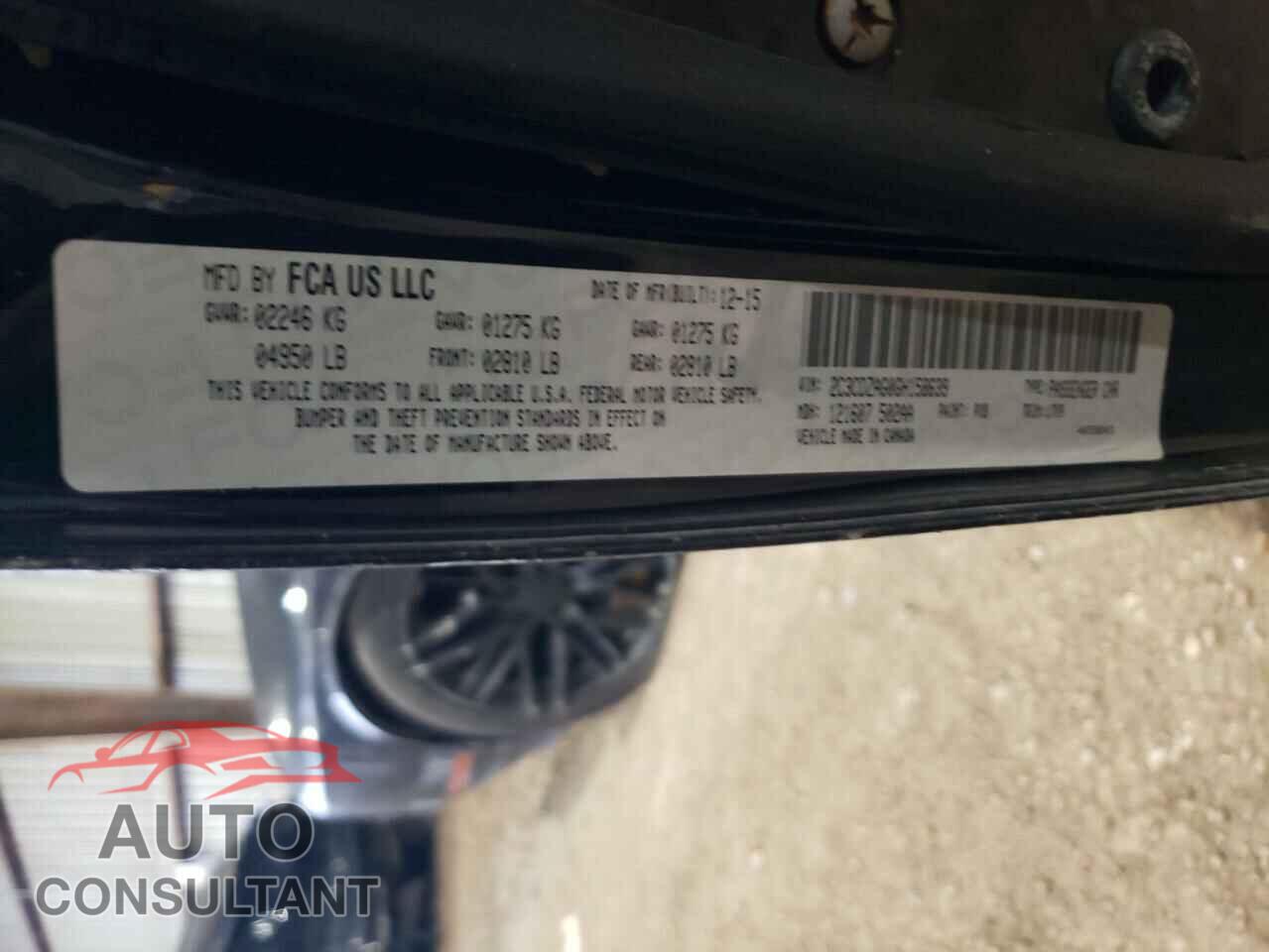 DODGE CHALLENGER 2016 - 2C3CDZAG0GH158639