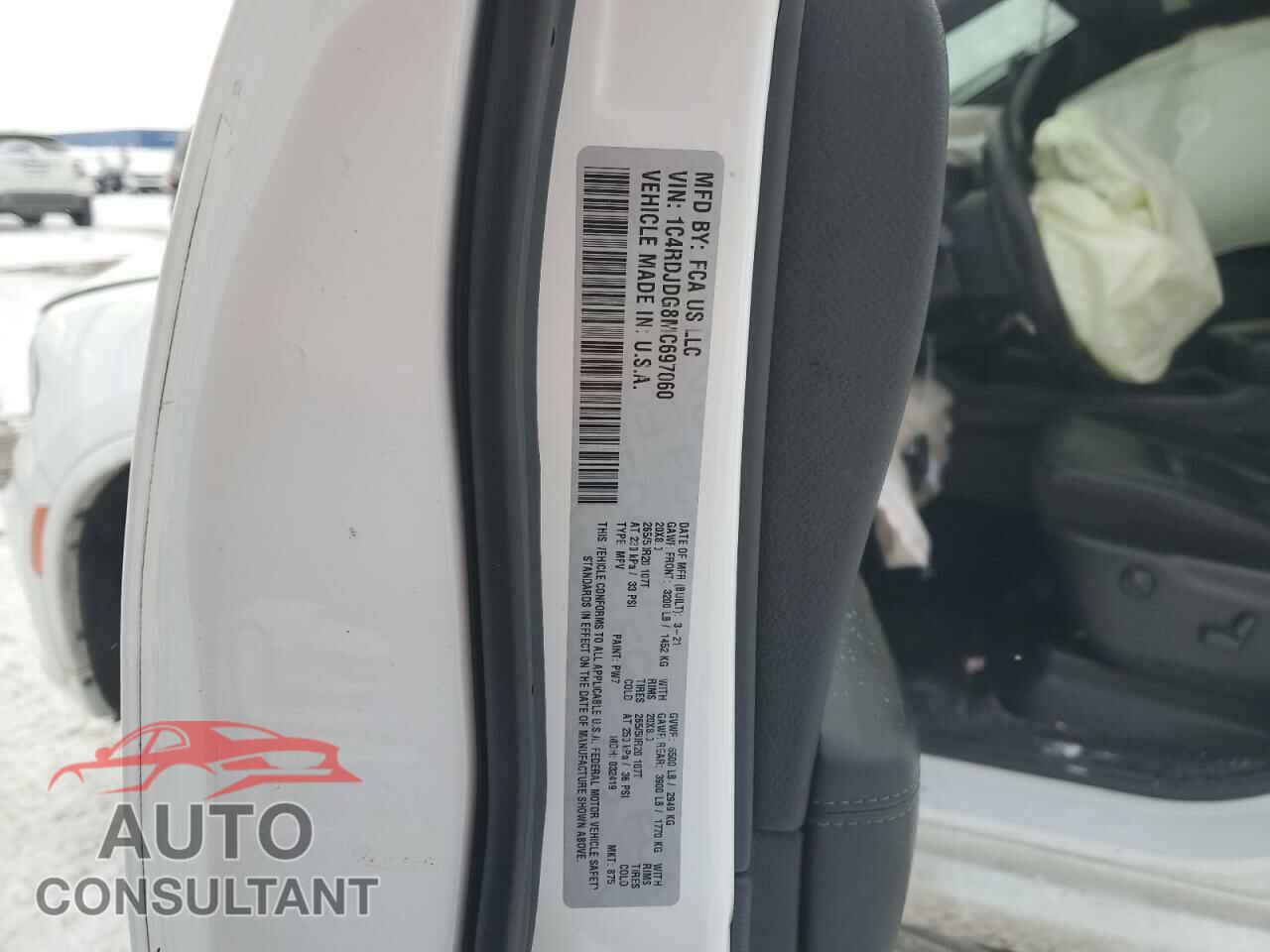DODGE DURANGO 2021 - 1C4RDJDG8MC697060