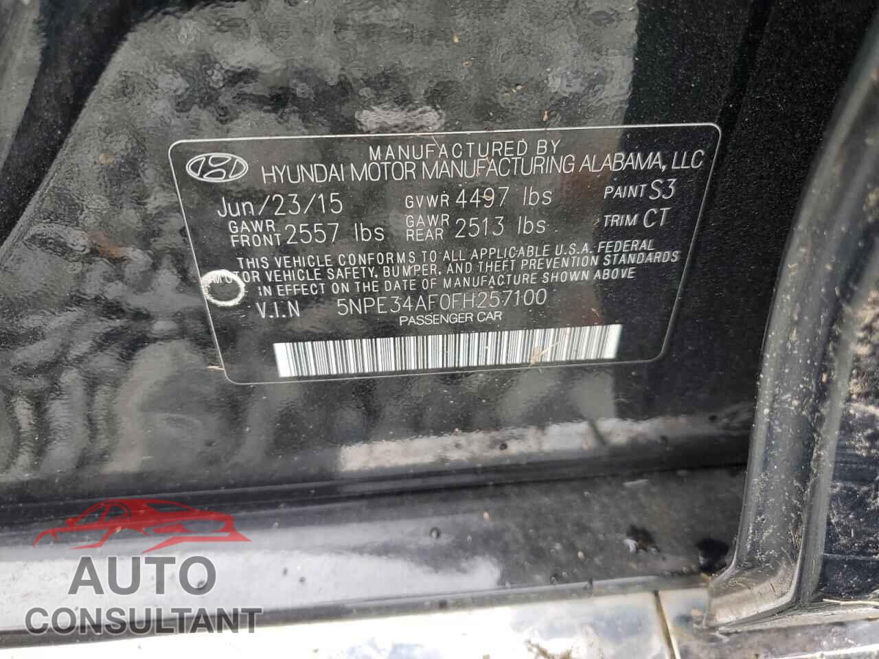 HYUNDAI SONATA 2015 - 5NPE34AF0FH257100