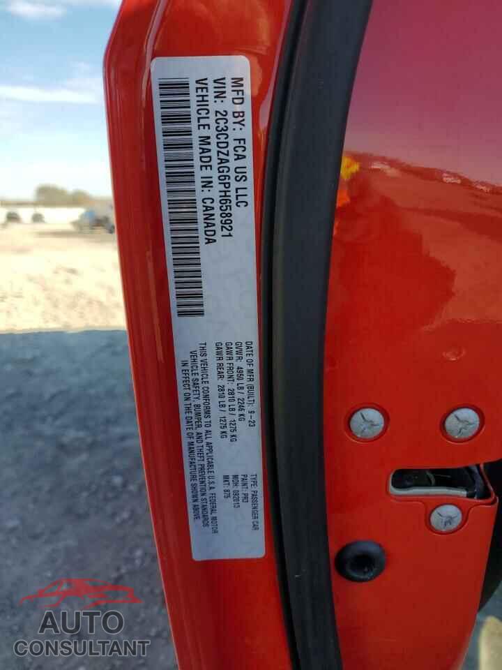 DODGE CHALLENGER 2023 - 2C3CDZAG6PH658921