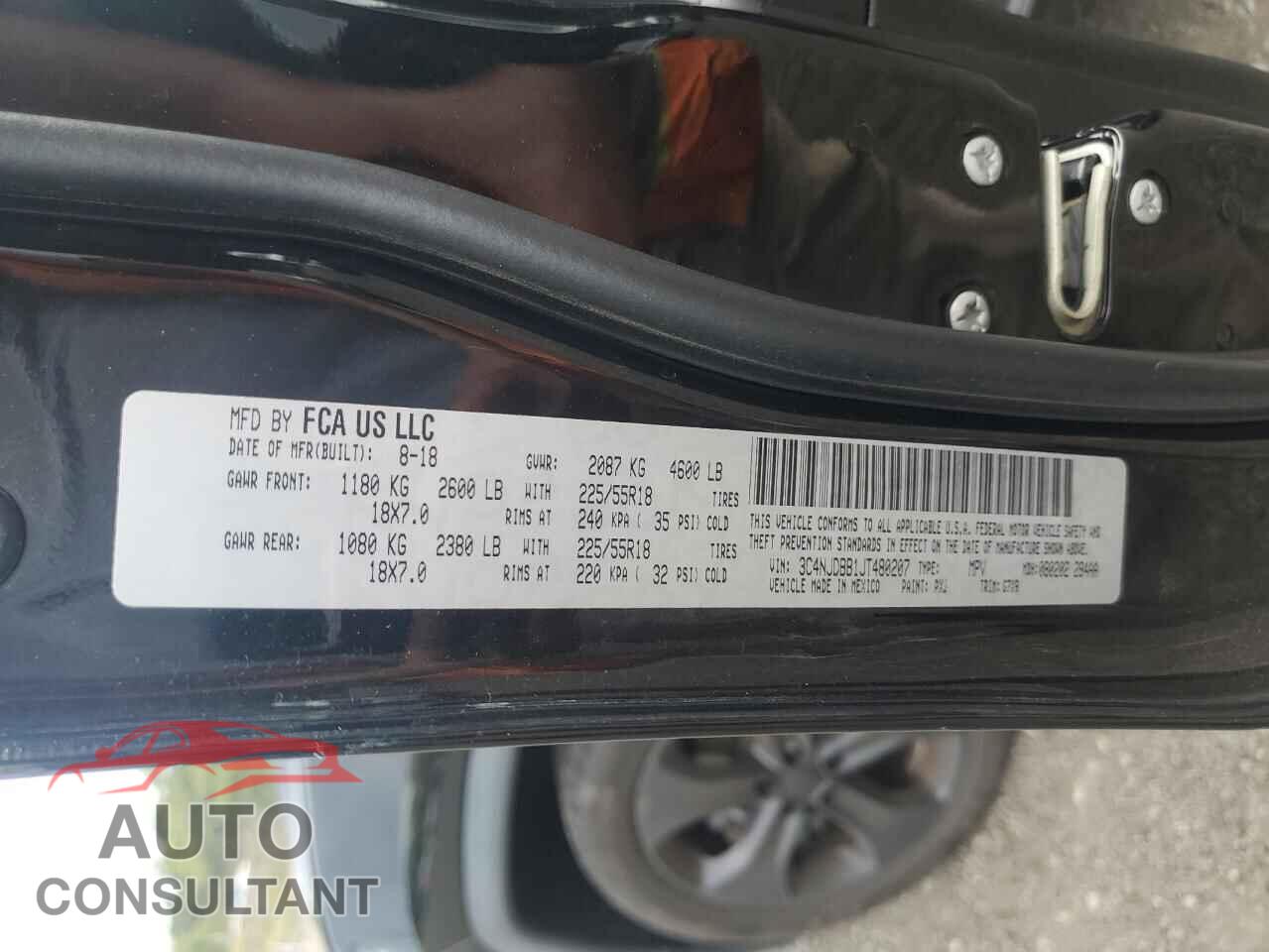 JEEP COMPASS 2018 - 3C4NJDBB1JT480207