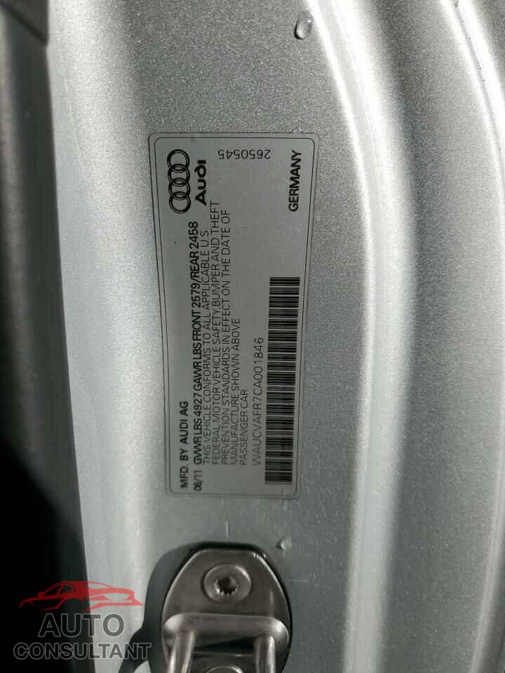 AUDI S5/RS5 2012 - WAUCVAFR7CA001846