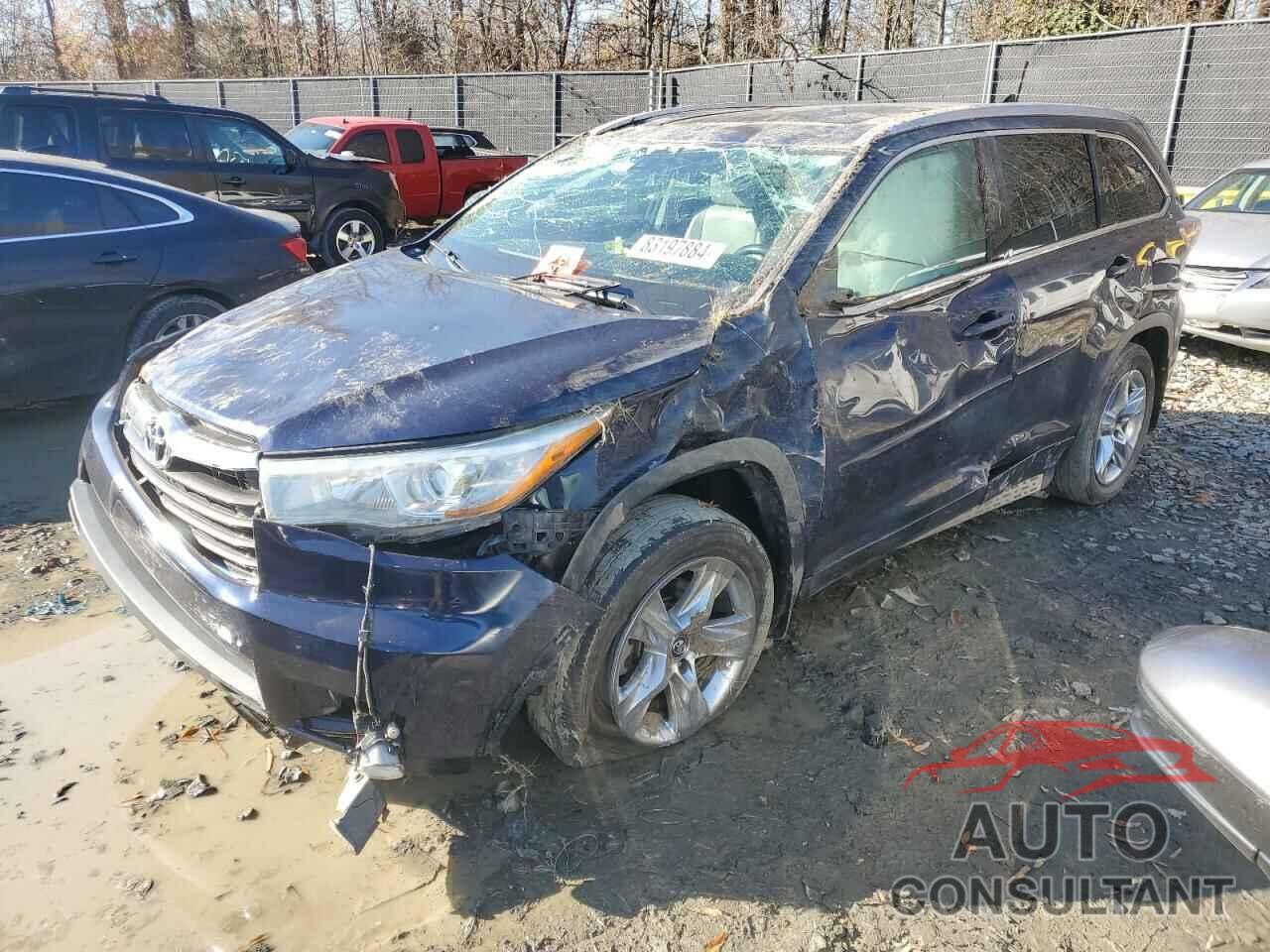 TOYOTA HIGHLANDER 2016 - 5TDDKRFH1GS234877