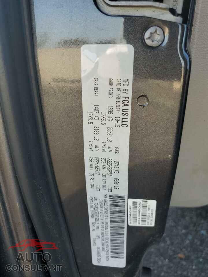 DODGE CARAVAN 2016 - 2C4RDGCG5GR168813
