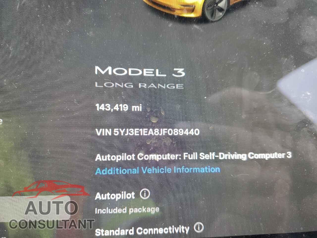 TESLA MODEL 3 2018 - 5YJ3E1EA8JF089440