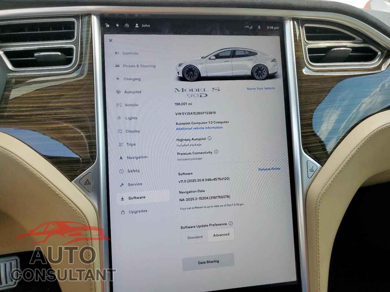 TESLA MODEL S 2016 - 5YJSA1E26GF123819