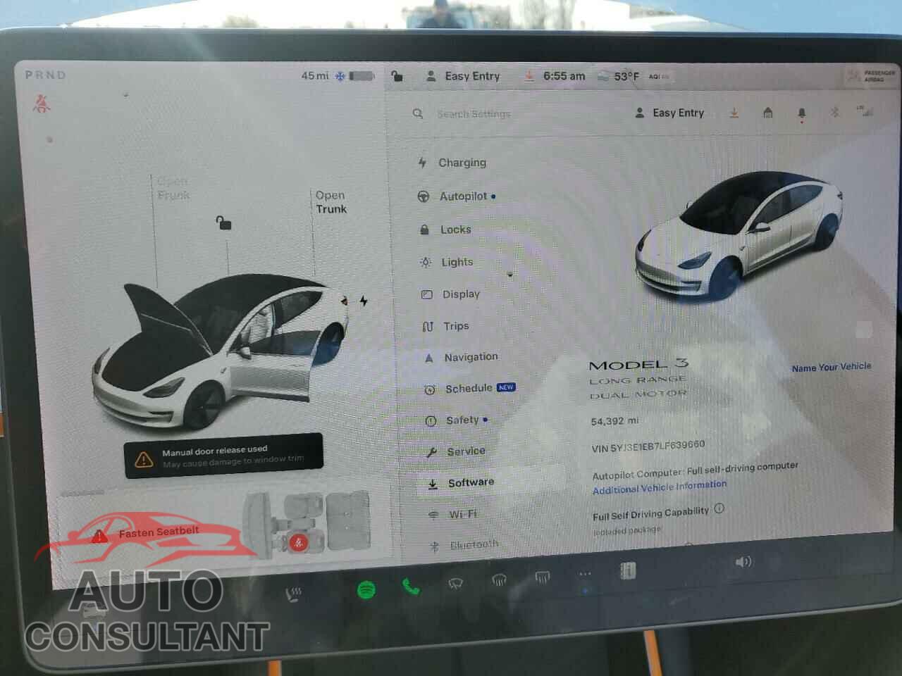 TESLA MODEL 3 2020 - 5YJ3E1EB7LF639660