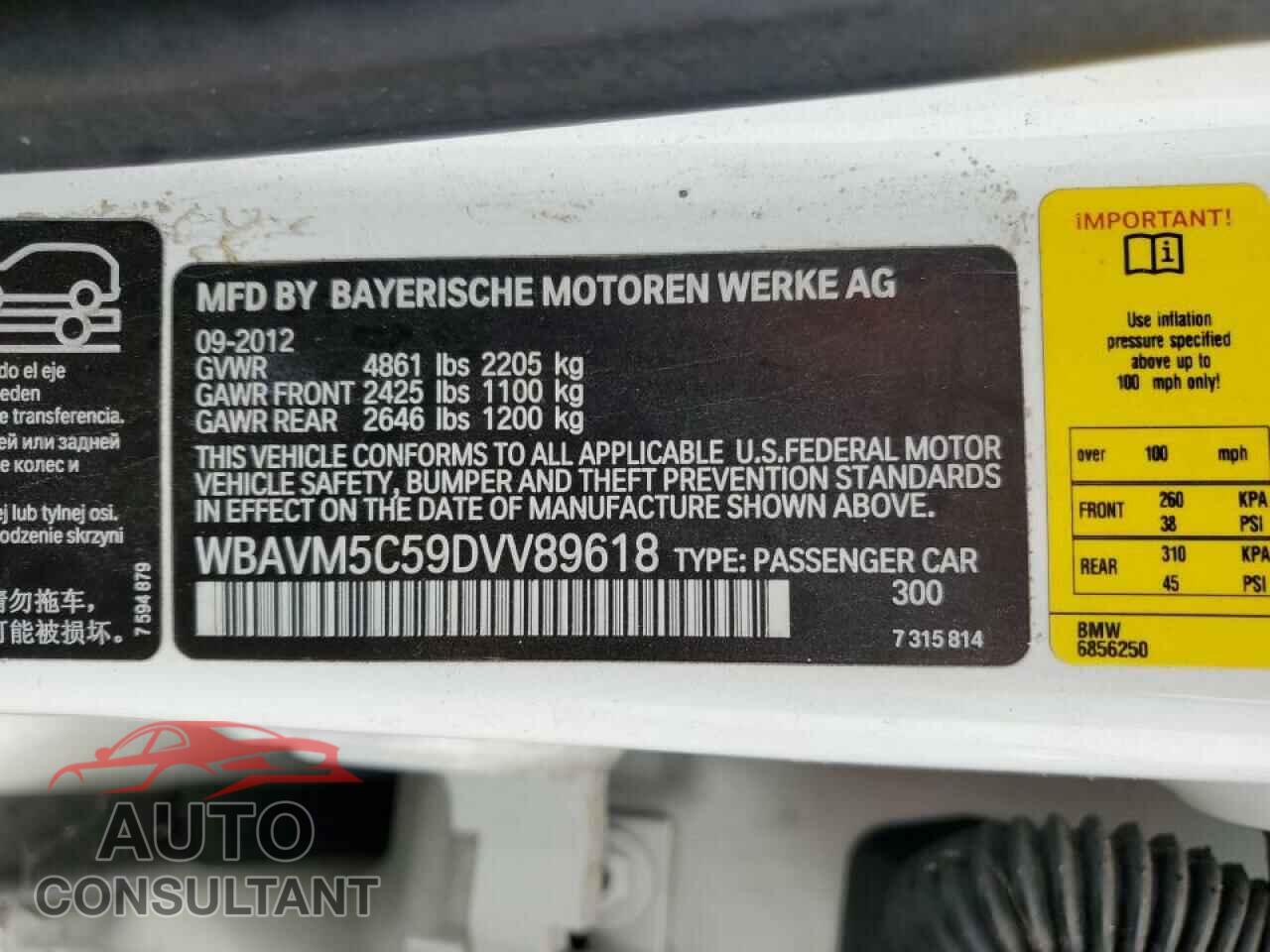 BMW X1 2013 - WBAVM5C59DVV89618