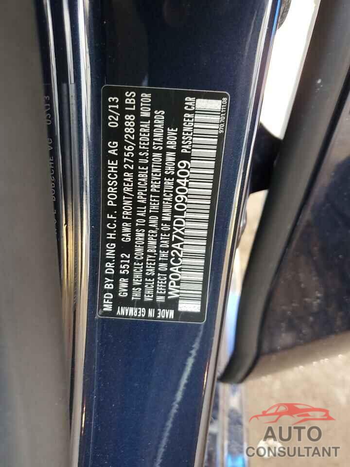 PORSCHE PANAMERA 2013 - WP0AC2A7XDL090409