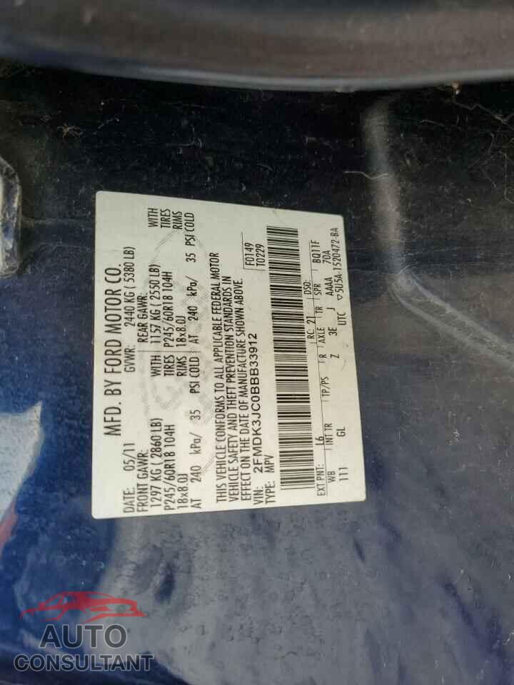 FORD EDGE 2011 - 2FMDK3JC0BBB33912