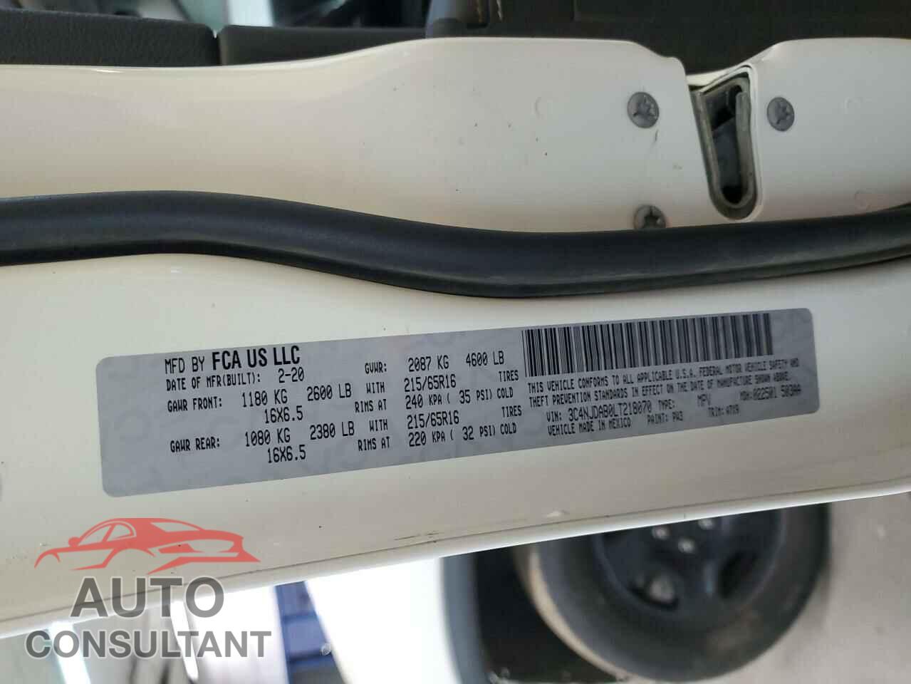 JEEP COMPASS 2020 - 3C4NJDAB0LT218070