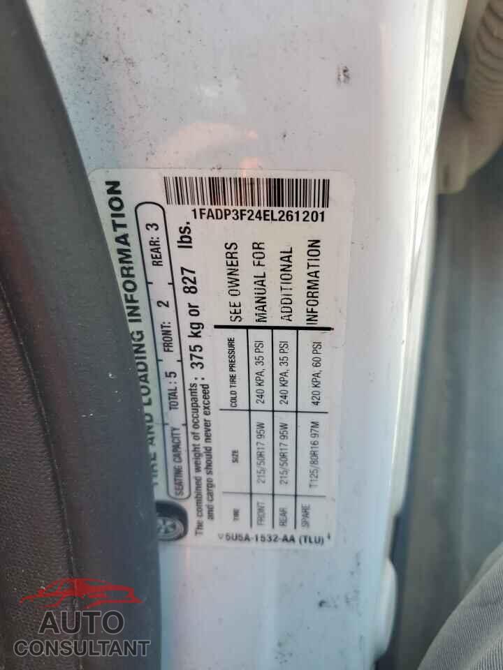 FORD FOCUS 2014 - 1FADP3F24EL261201