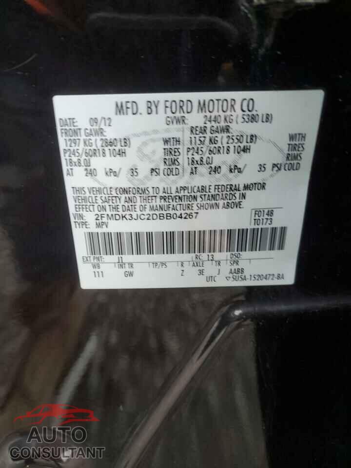 FORD EDGE 2013 - 2FMDK3JC2DBB04267