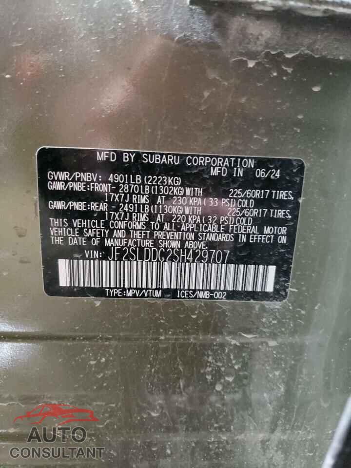 SUBARU FORESTER 2025 - JF2SLDDC2SH429707