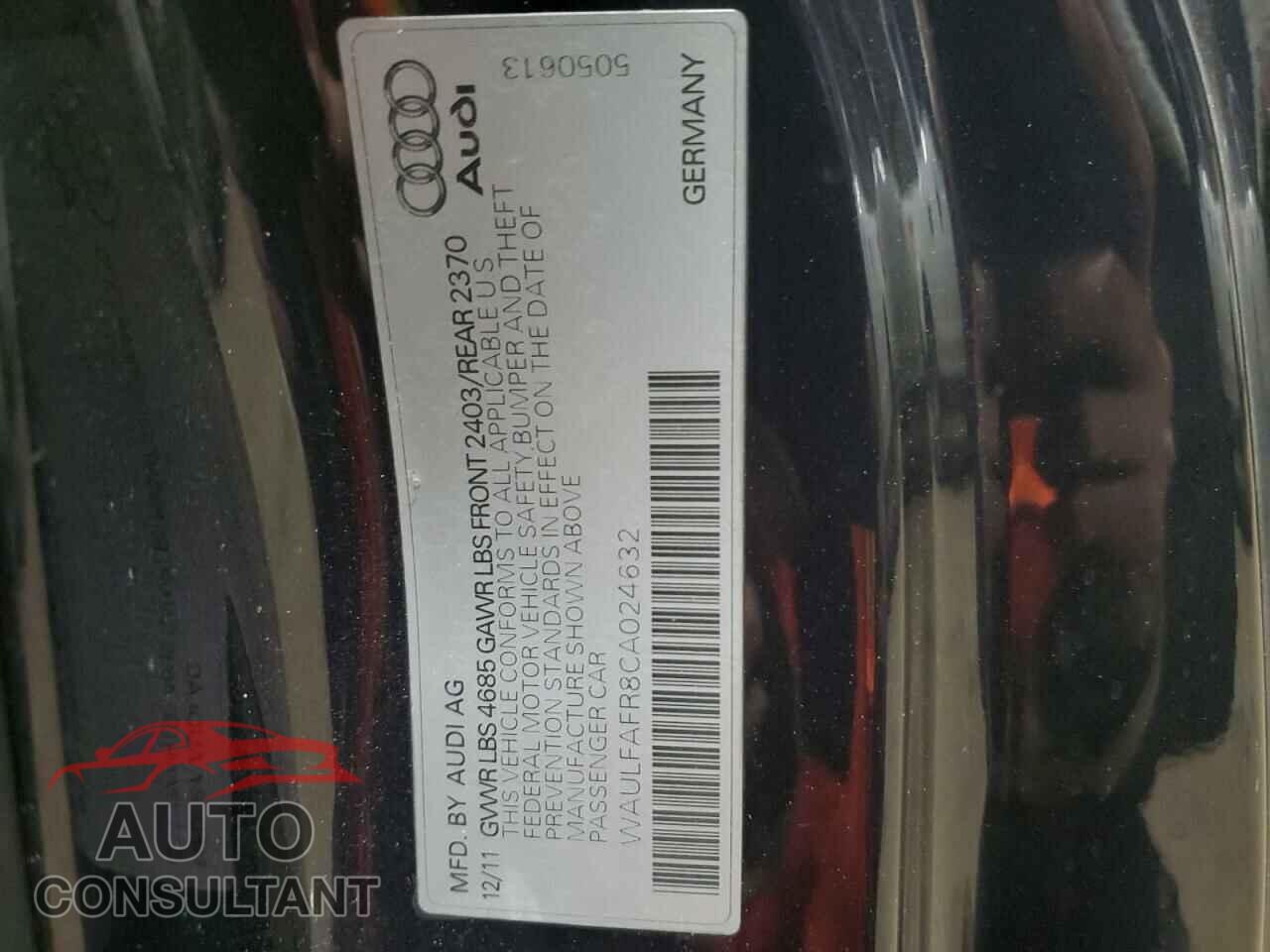 AUDI A5 2012 - WAULFAFR8CA024632