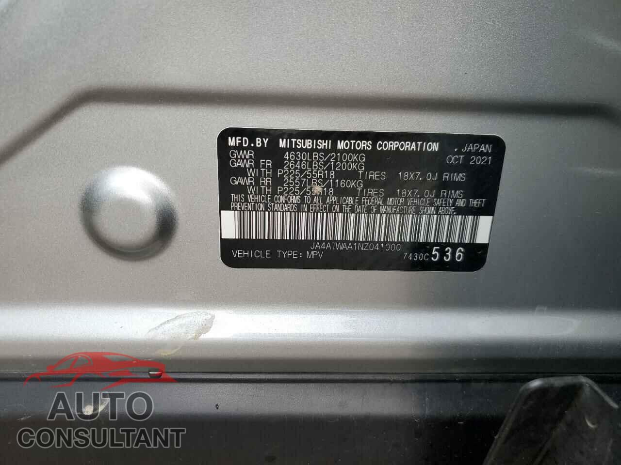 MITSUBISHI ECLIPSE 2022 - JA4ATWAA1NZ041000
