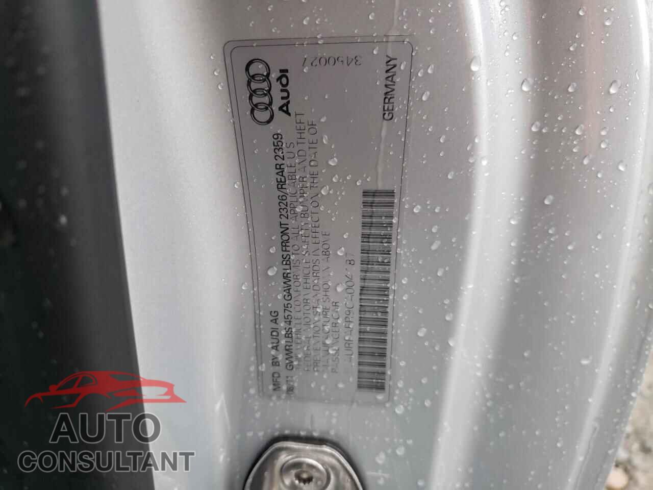 AUDI A5 2012 - WAURFAFR9CA004187