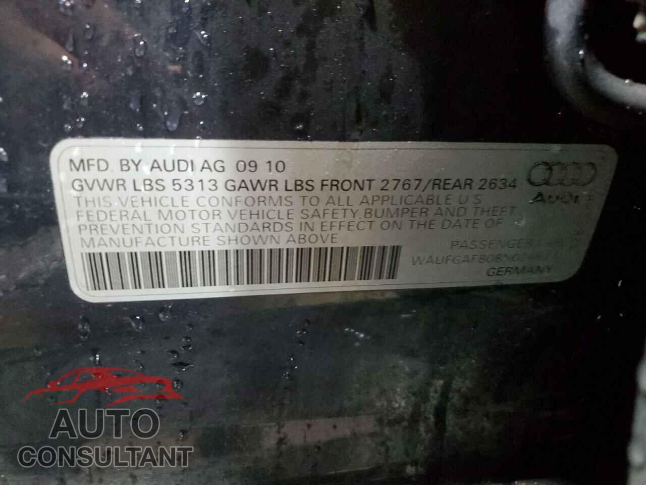 AUDI A6 2011 - WAUFGAFB0BN026671