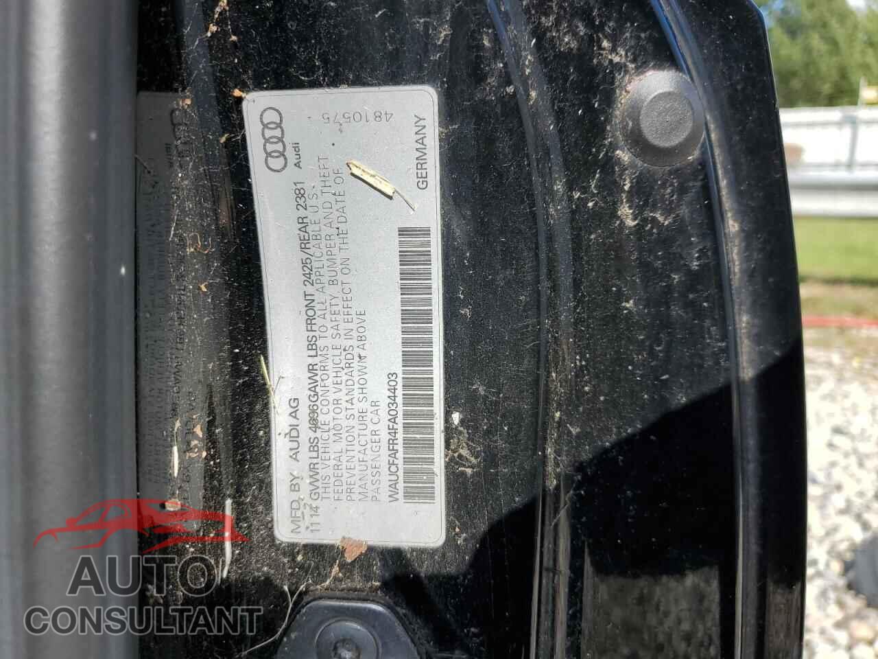 AUDI A5 2015 - WAUCFAFR4FA034403