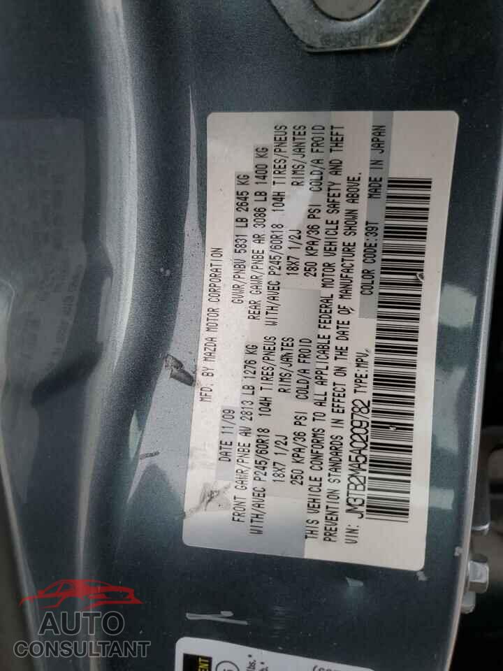 MAZDA CX-9 2010 - JM3TB2MA5A0209782