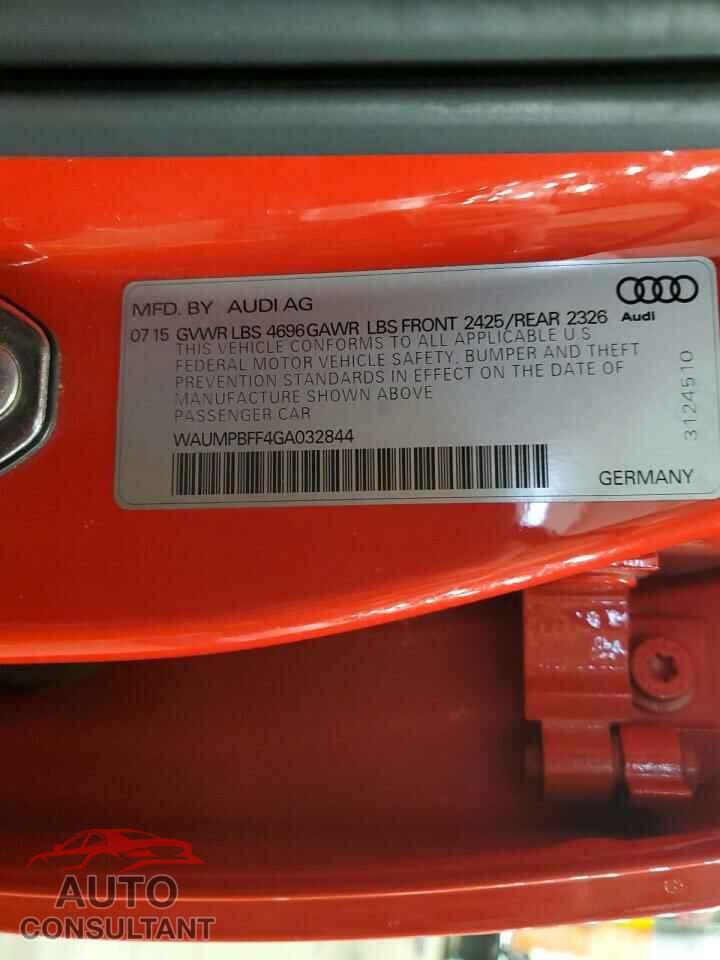 AUDI A3 2016 - WAUMPBFF4GA032844