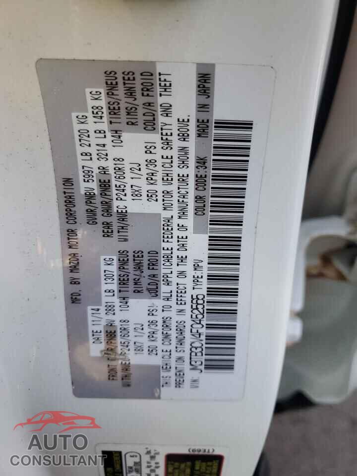MAZDA CX-9 2015 - JM3TB3CV4F0452565
