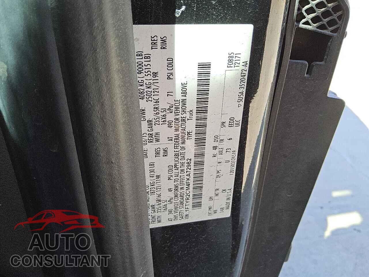 FORD TRANSIT 2015 - 1FTYR2CM4FKA72982