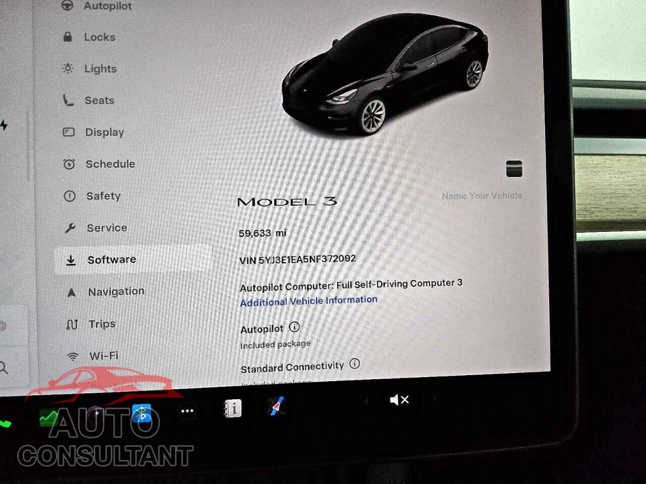TESLA MODEL 3 2022 - 5YJ3E1EA5NF372092