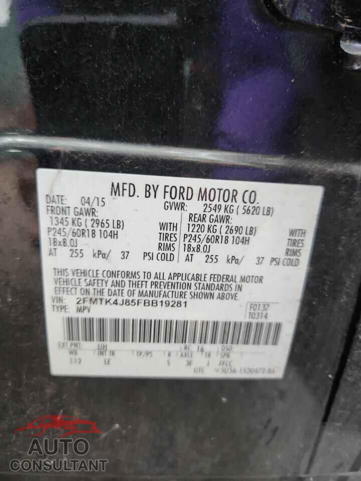 FORD EDGE 2015 - 2FMTK4J85FBB19281