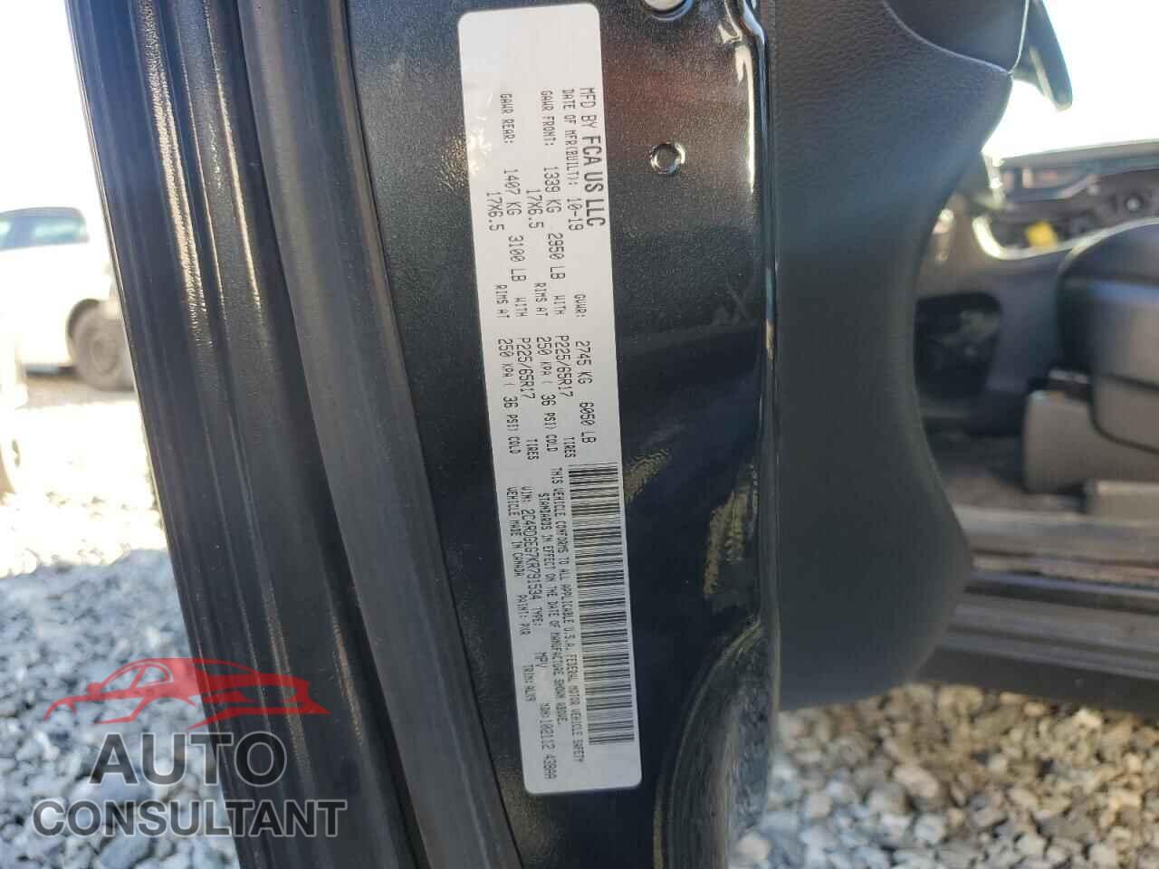 DODGE CARAVAN 2019 - 2C4RDGEG7KR791534