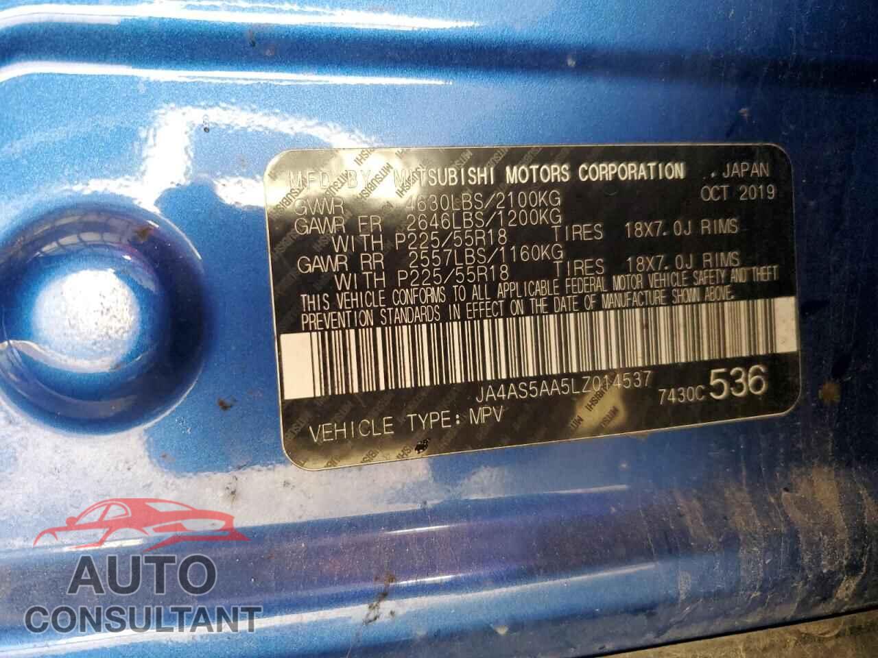 MITSUBISHI ECLIPSE 2020 - JA4AS5AA5LZ014537