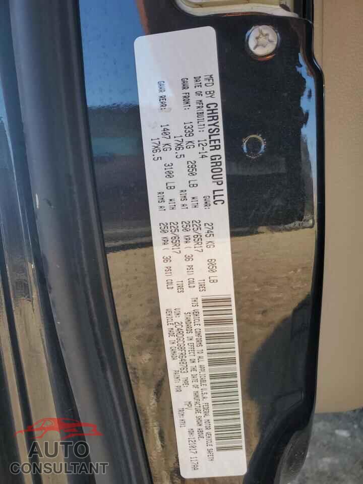 DODGE CARAVAN 2015 - 2C4RDGCG8FR648763