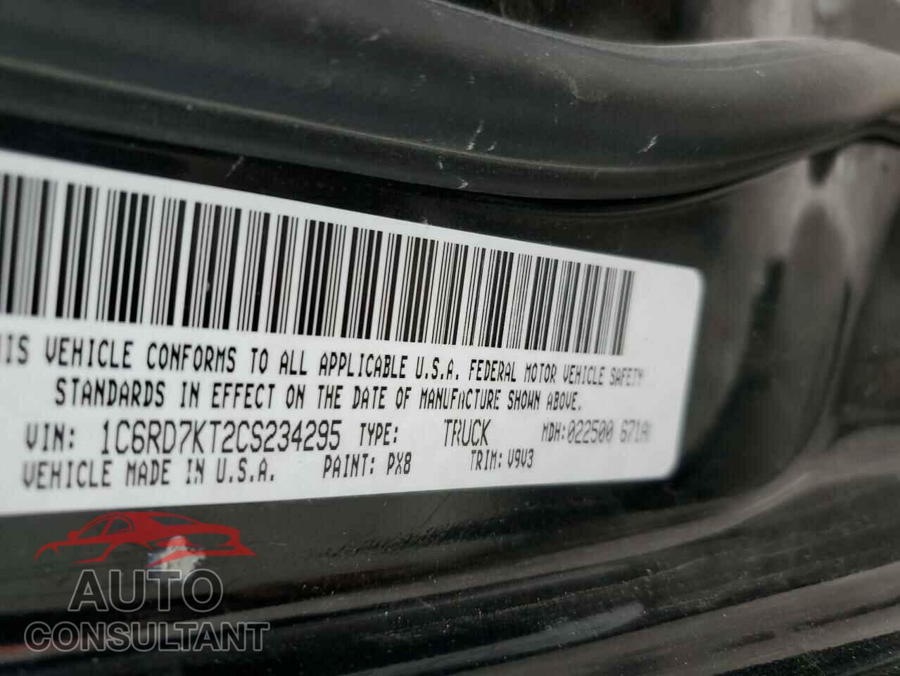 DODGE RAM 1500 2012 - 1C6RD7KT2CS234295