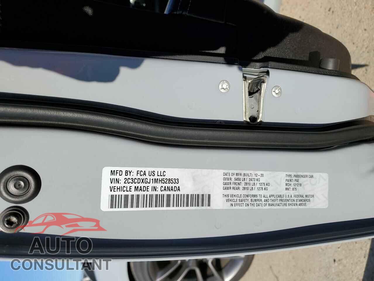 DODGE CHARGER 2021 - 2C3CDXGJ1MH528533