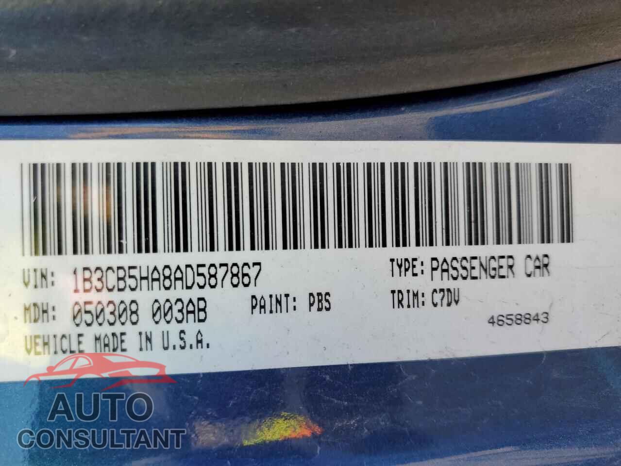 DODGE CALIBER 2010 - 1B3CB5HA8AD587867