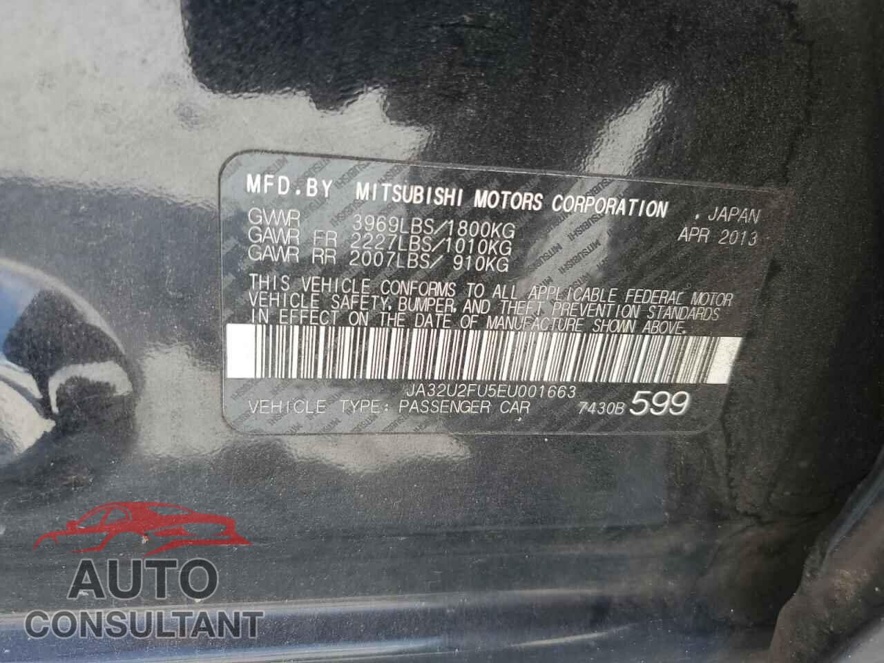 MITSUBISHI LANCER 2014 - JA32U2FU5EU001663