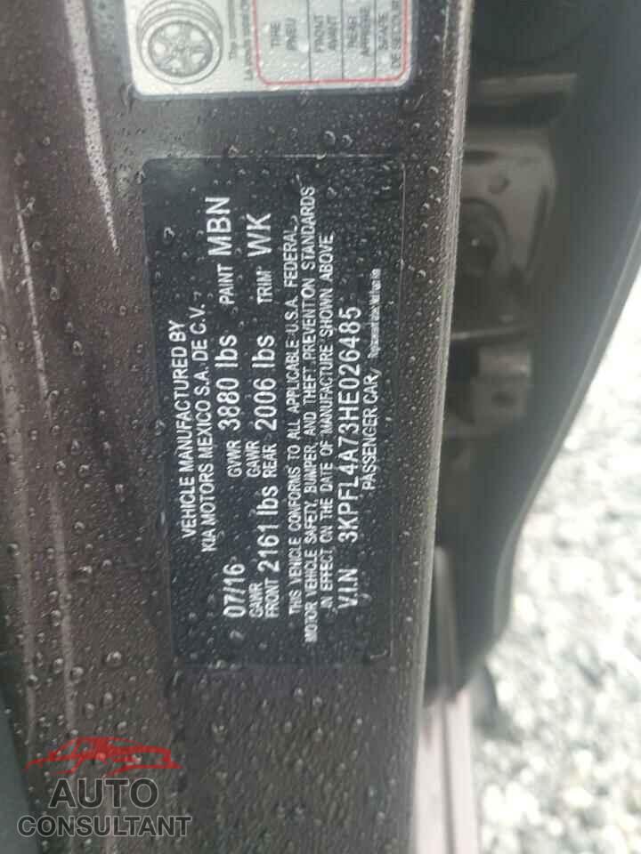 KIA FORTE 2017 - 3KPFL4A73HE026485